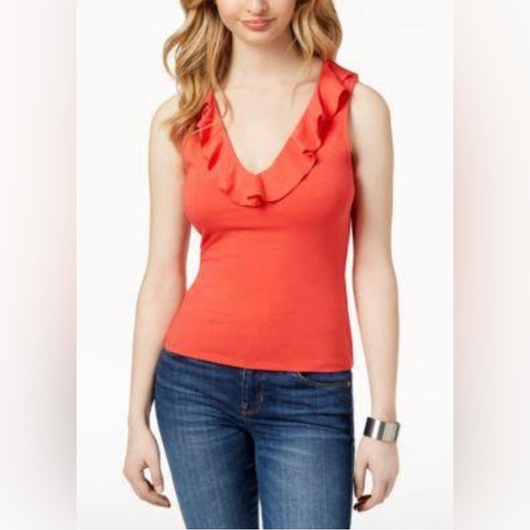 NWT Guess Franco Ruffle Sleeveless Top - Picture 3 of 3